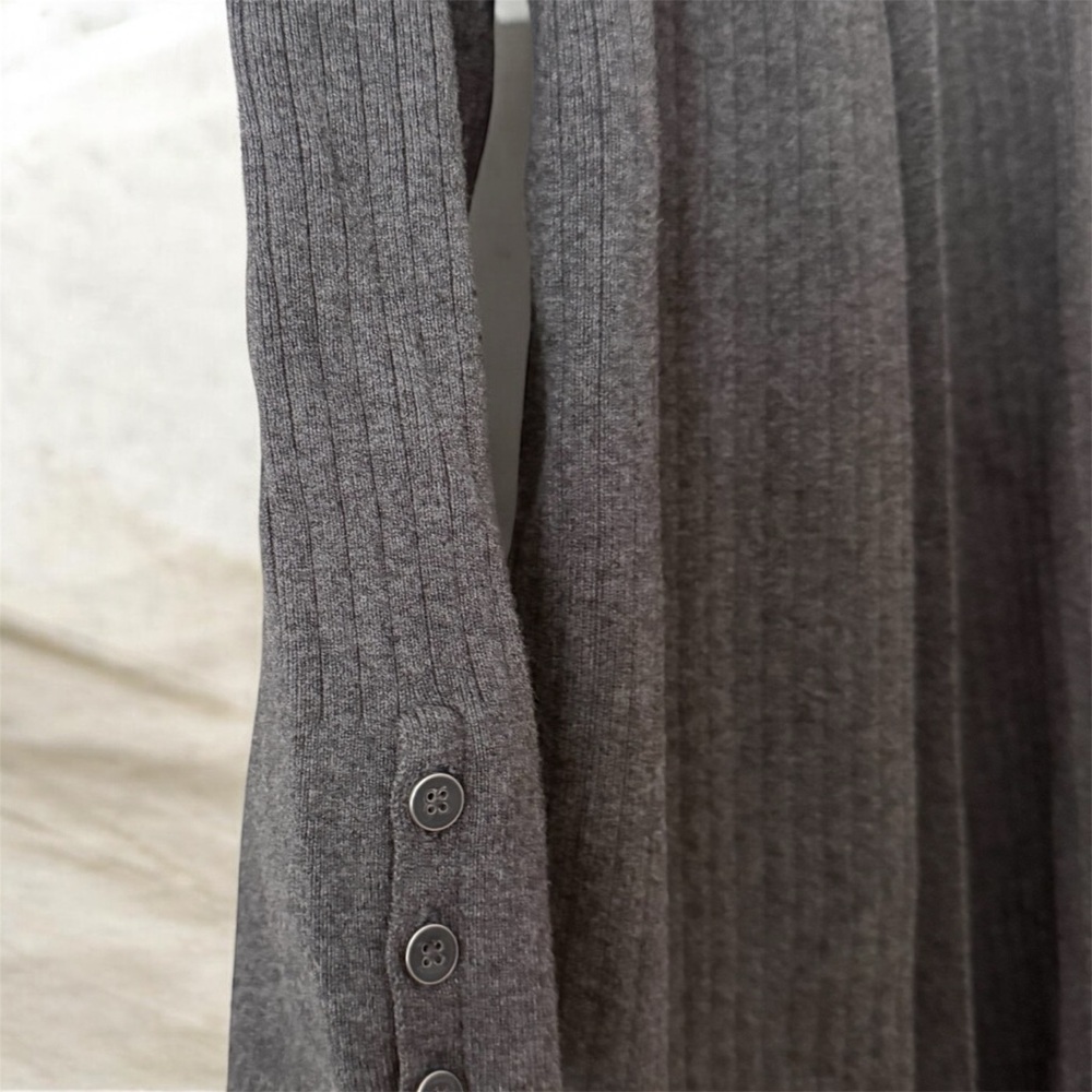 Talbots Charcoal Open Front Cardigan - Picture 3 of 5